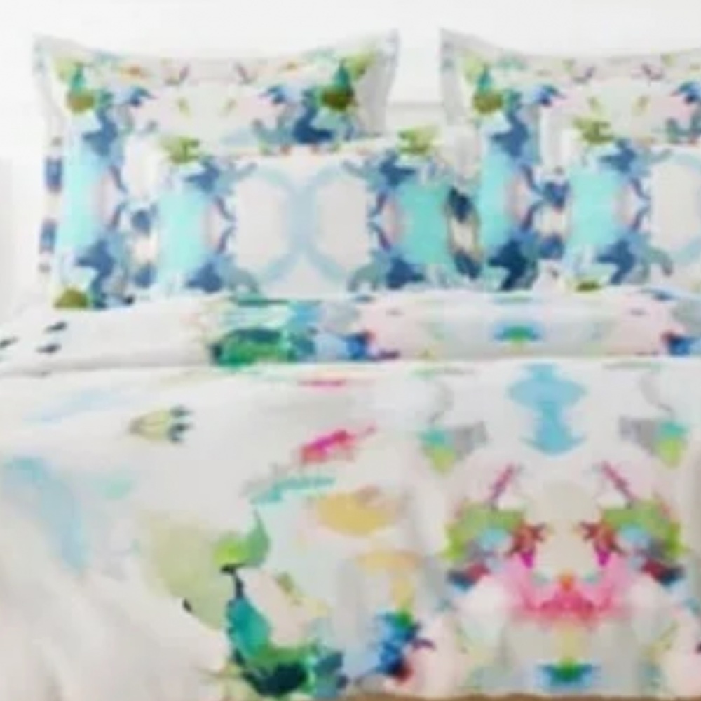 LAURA PARK TWIN LINEN COTTON PARK AVENUE DUVET COVER